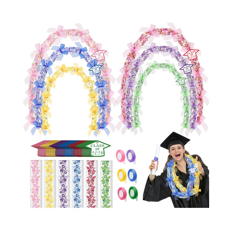 Junkin 24-set candy lei tubes brighten graduation décor and candy display