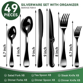 JUNLIN black fork close-up showing sturdy dinner forks against light