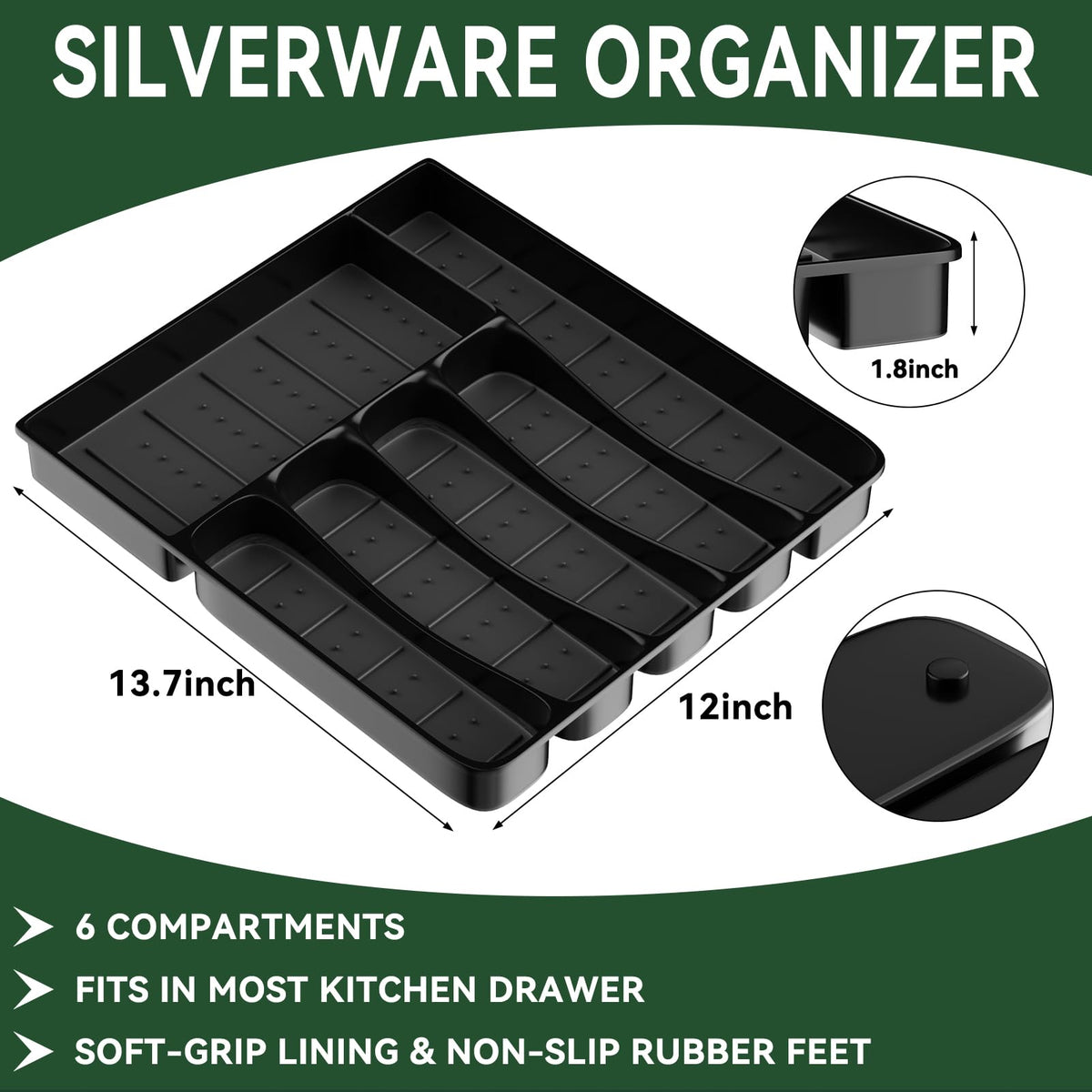 JUNLIN dinner and steak knives in black finish for versatile dining use
