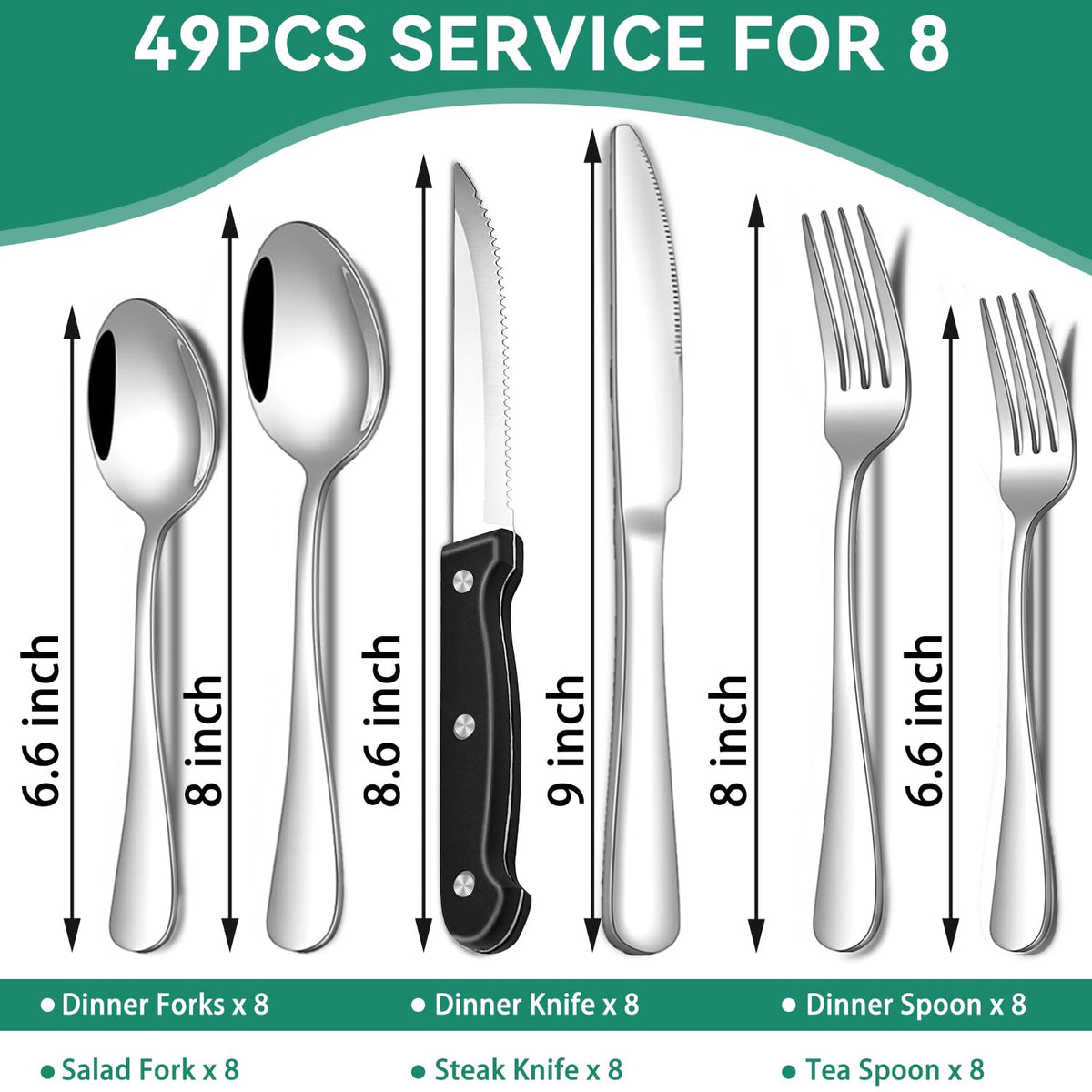 JUNLIN silverware organizer in drawer keeps forks, spoons, and knives neatly sorted.