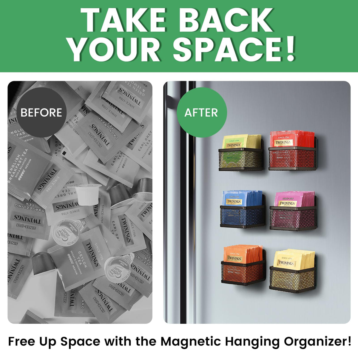 JUNLYNEST metal tea holder demonstrates sturdy, space-saving storage