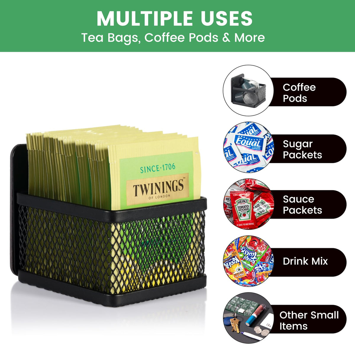JUNLYNEST tea storage solution suitable for countertops and offices