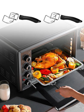 JUNTIANZE oven tray handle with a comfortable grip for easy removal.
