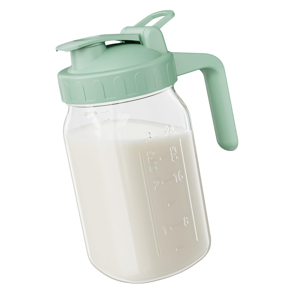 JunVpic breast milk pitcher with pour spout for easy one-handed pouring