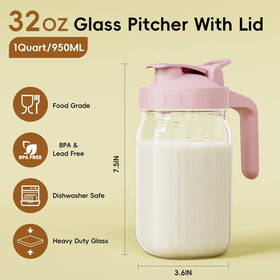 JunVpic pitcher lid shows leak-proof seal for fridge storage and odor control.