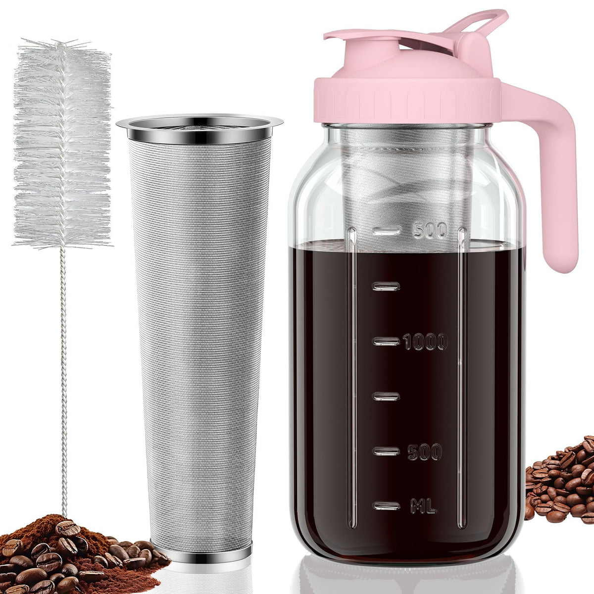 JunVpic cold brew jar 64oz for smooth iced coffee