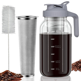 JunVpic cold brew jar with 64oz wide mouth, ideal for batch iced coffee