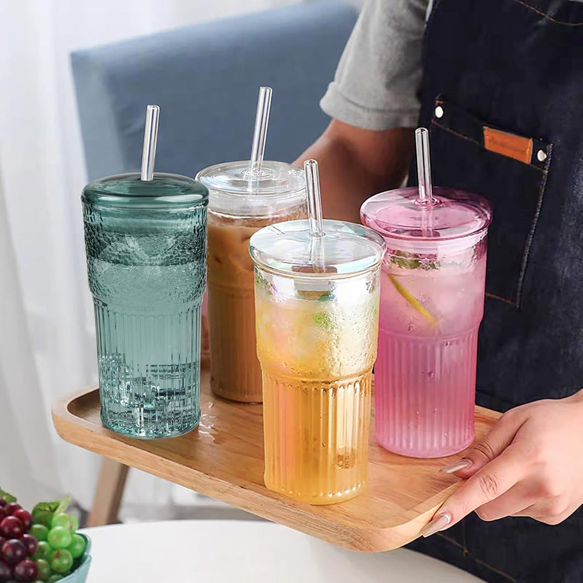 JunVpic elegant gift-ready glass cups set for any occasion