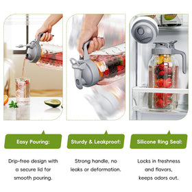 JunVpic ergonomic handle and lid design for comfortable pouring.
