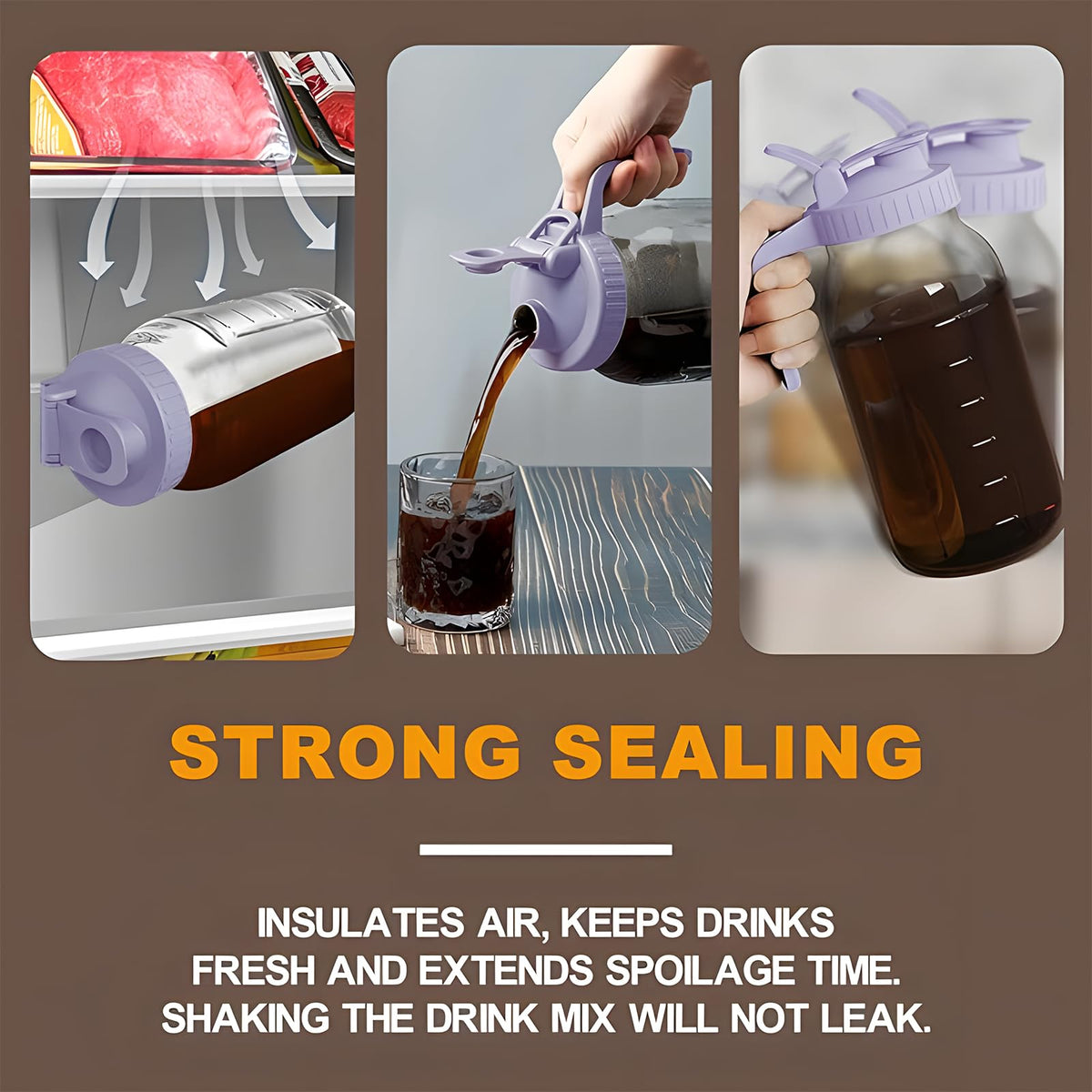 JunVpic ergonomic handle provides a secure grip when the jug is full.