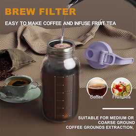 JunVpic fridge-safe jar stores beverages neatly without flavor transfer.