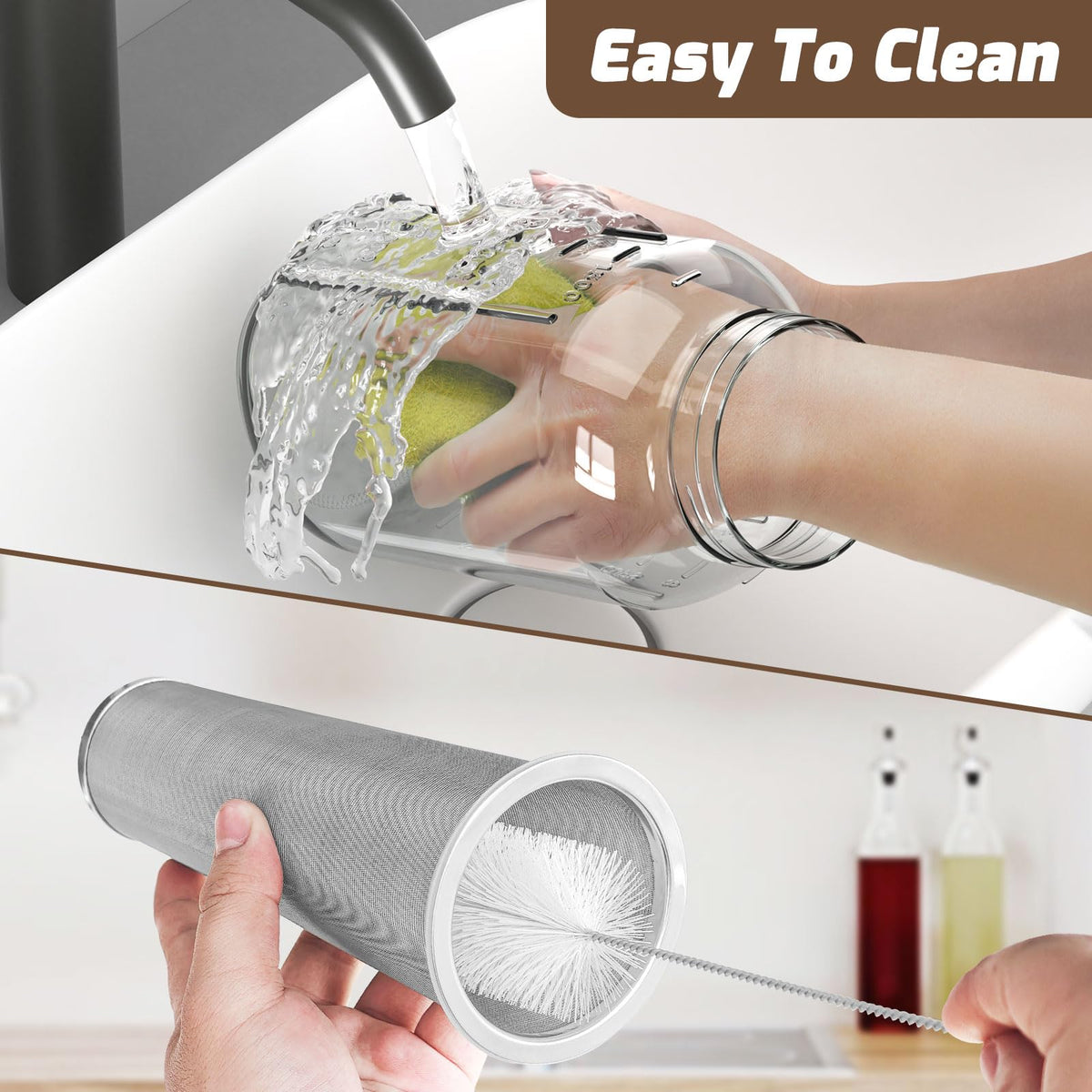 JunVpic leak-proof spout and sealing ring prevent odors and leaks