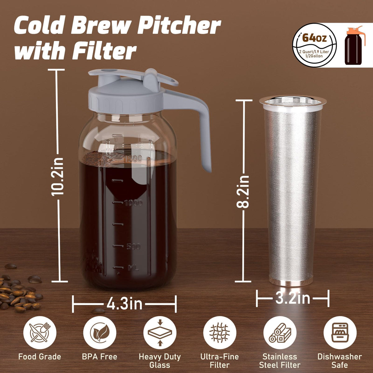 JunVpic stainless steel filter detail for smooth coffee and tea