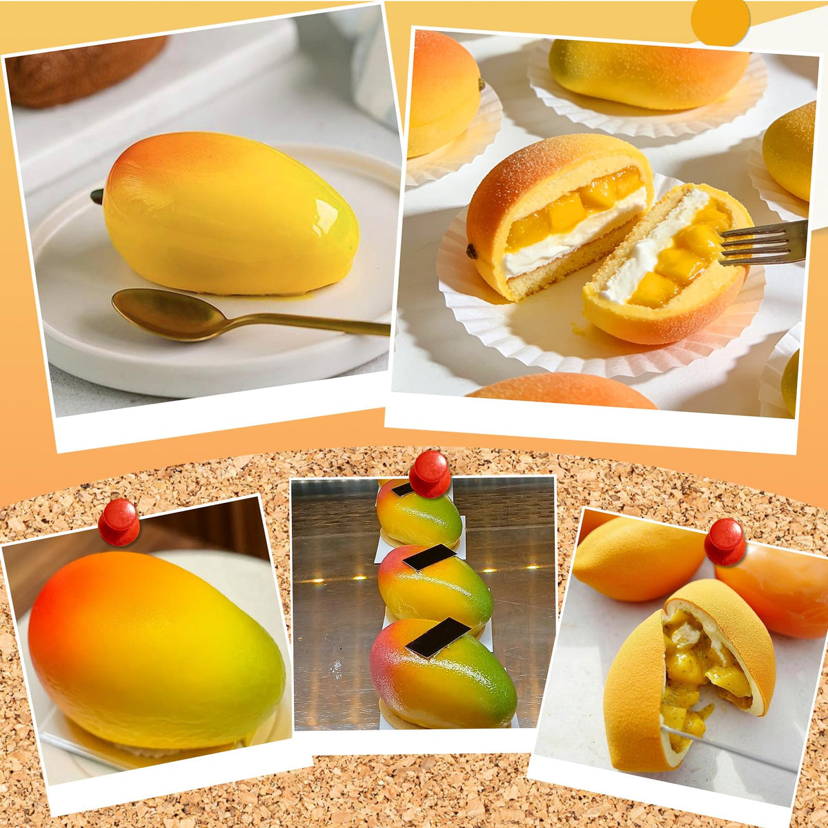 Juome mango mold side angle showcases ergonomic design ideal for even batter release