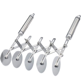 Juome 5-wheel pastry cutter in stainless steel for precise, consistent dough cuts