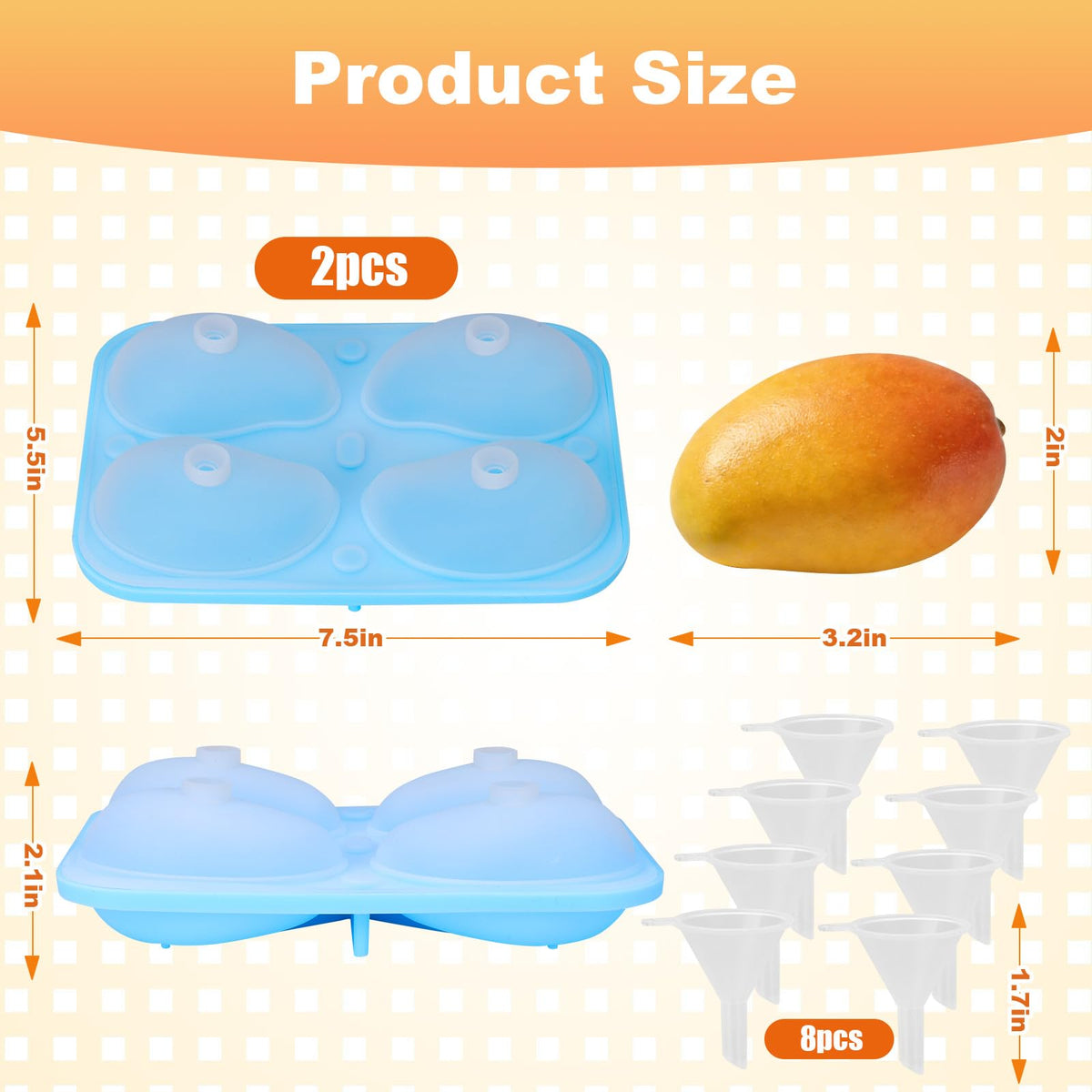 Juome 3D mango mold open view demonstrates easy release and flexible silicone