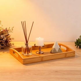 Easy-grip handles help move JUPELI trays between rooms.