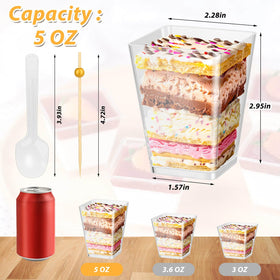 Jupwalz clear mini cups stacked neatly for storage and reuse.