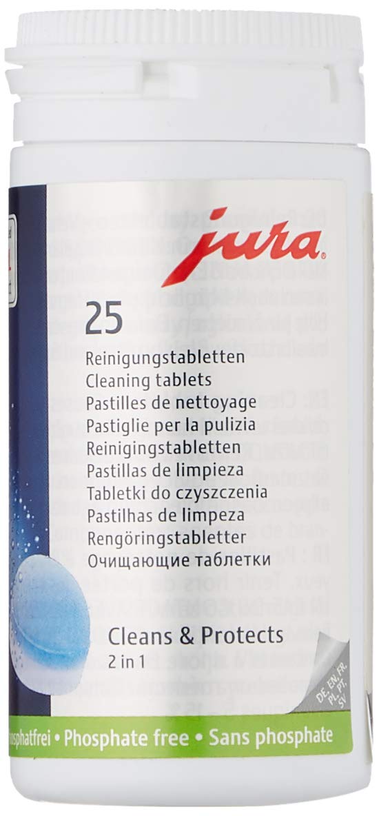 Jura 2-Phase Cleaning Tablets for automatic machines restore performance and optimize coffee quality.