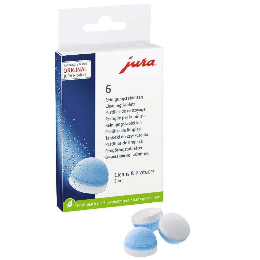 JURA 2-phase cleaning tablets pack for automated cleaning cycles and machine protection