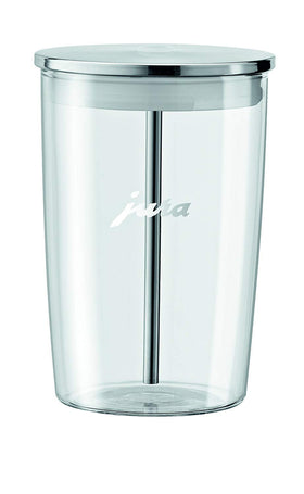 Jura 72570 glass milk container for easy 0.5 L storage.