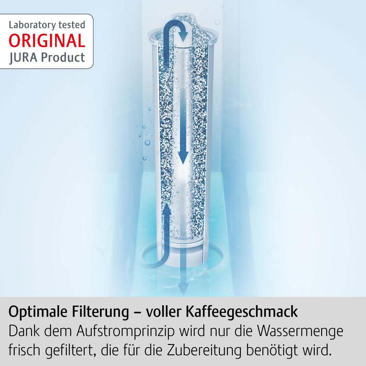 JURA CLARIS White protection formula simplifies maintenance by reducing descaling.