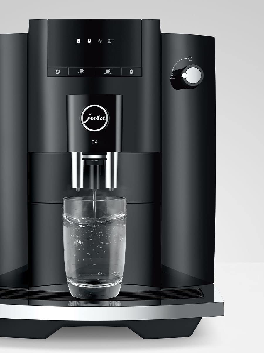 Jura E4 conical burr grinder emphasizing consistent grind quality and aroma.