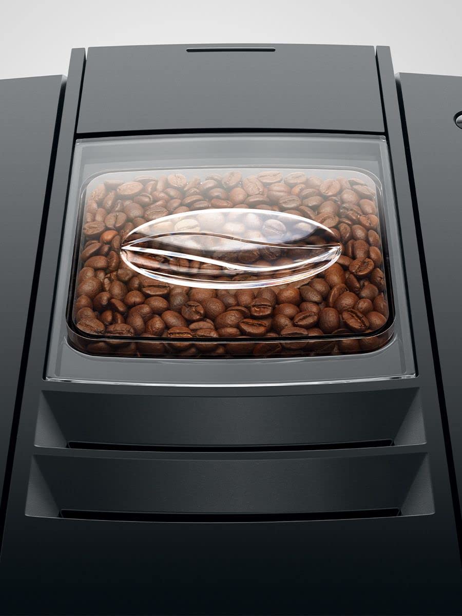 Jura E4 water tank showing generous capacity for multiple beverages.