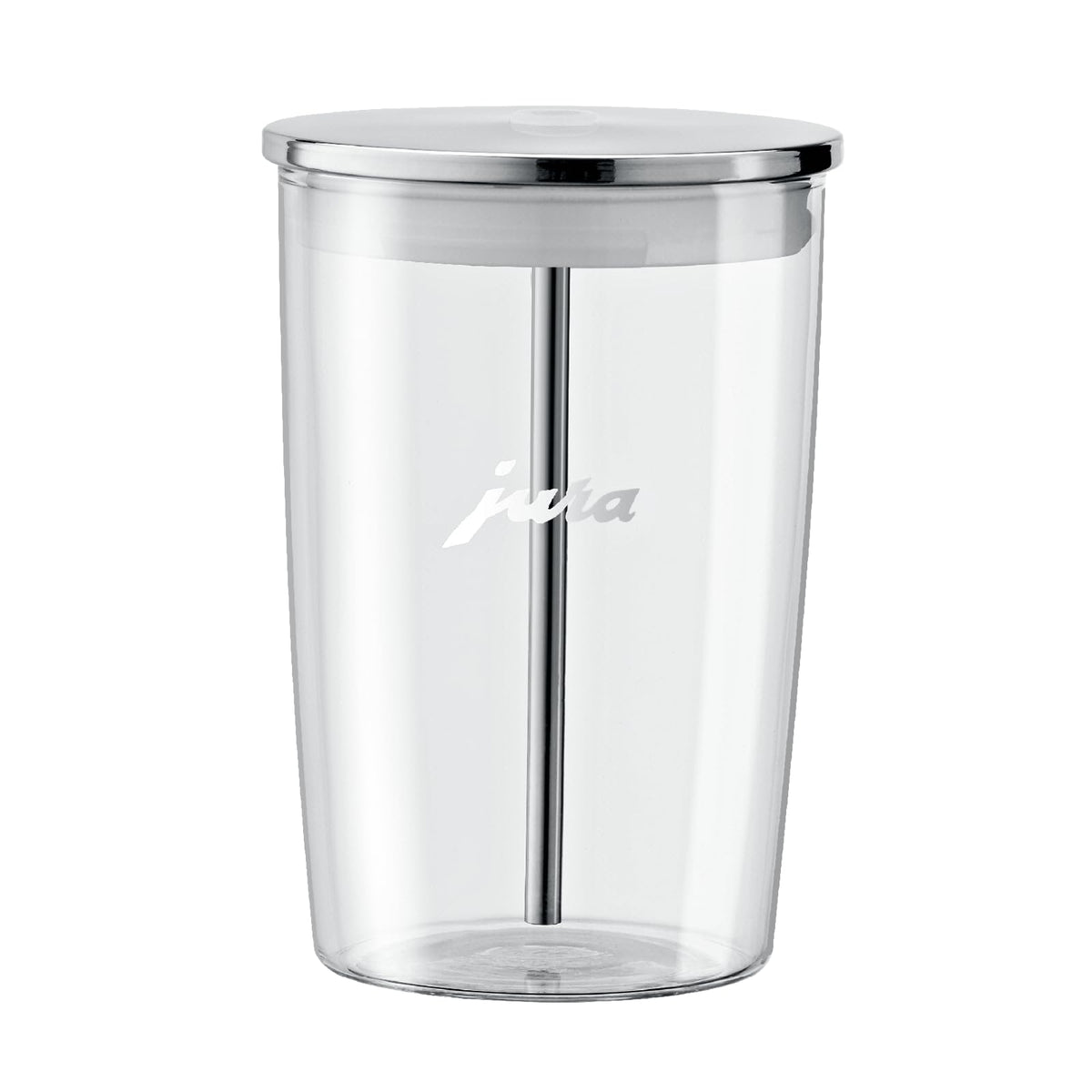 Jura glass milk container 0.5l for fresh latte milk at home.