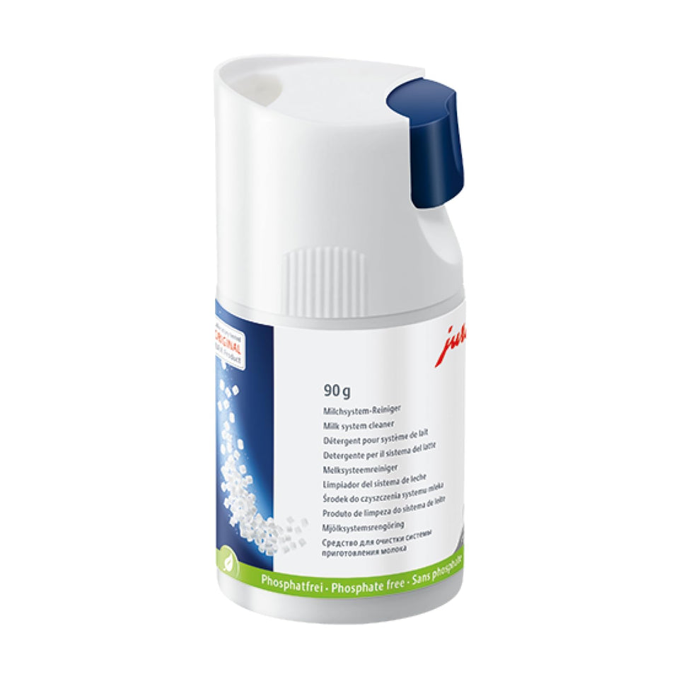 Jura Mini Tabs dispensing system cleaning setup for easy milk system maintenance
