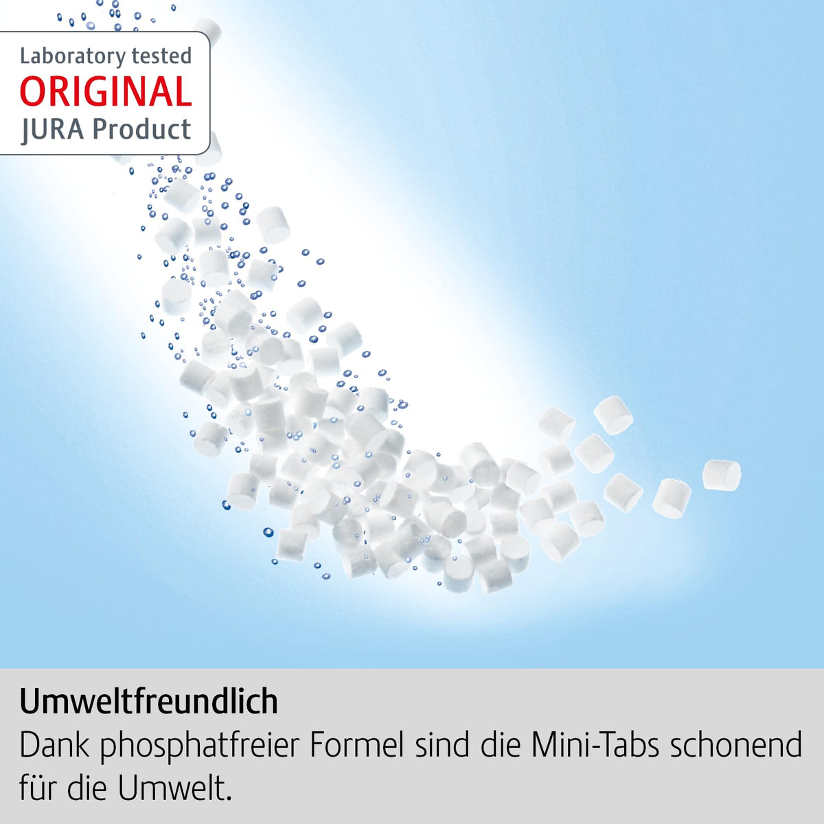 Jura Mini Tabs eco-friendly dispensing for reusable refill bottles