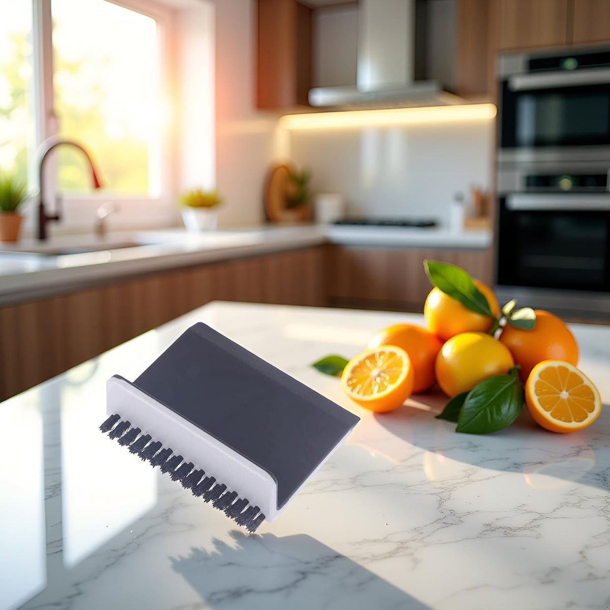 Juroicessry cleaning brush allows gentle produce washing with effective bristles