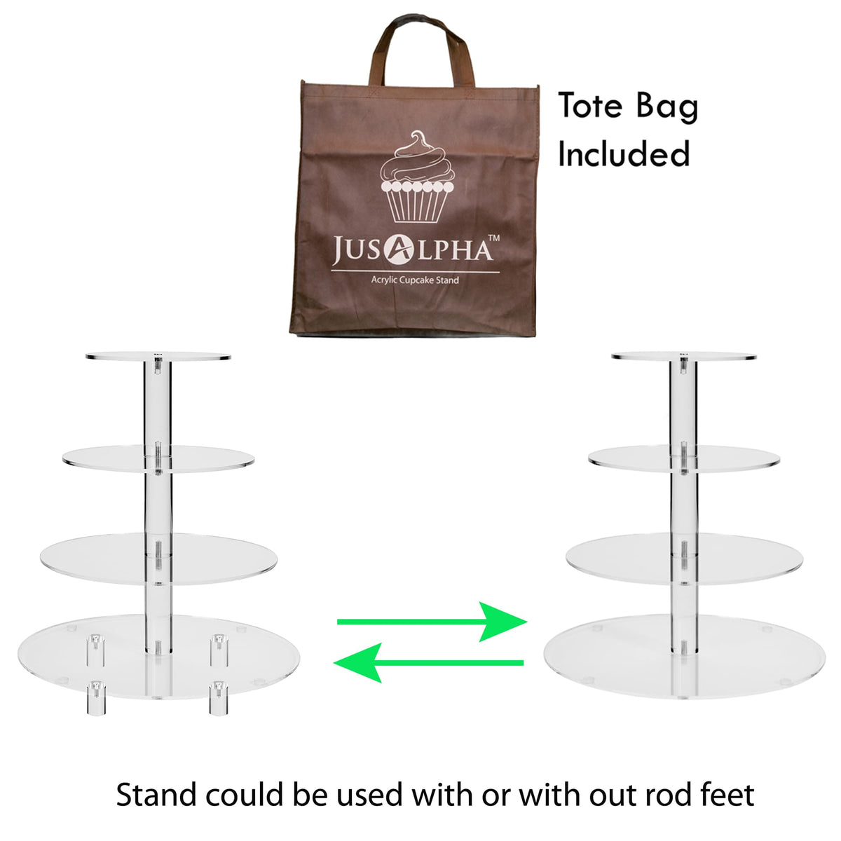 Jusalpha clear acrylic edges provide a polished premium look.