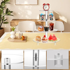 Jusalpha clear acrylic stand designed for durable, attractive dessert displays.