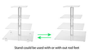Jusalpha clear-edge acrylic cake stand enhances dessert presentation
