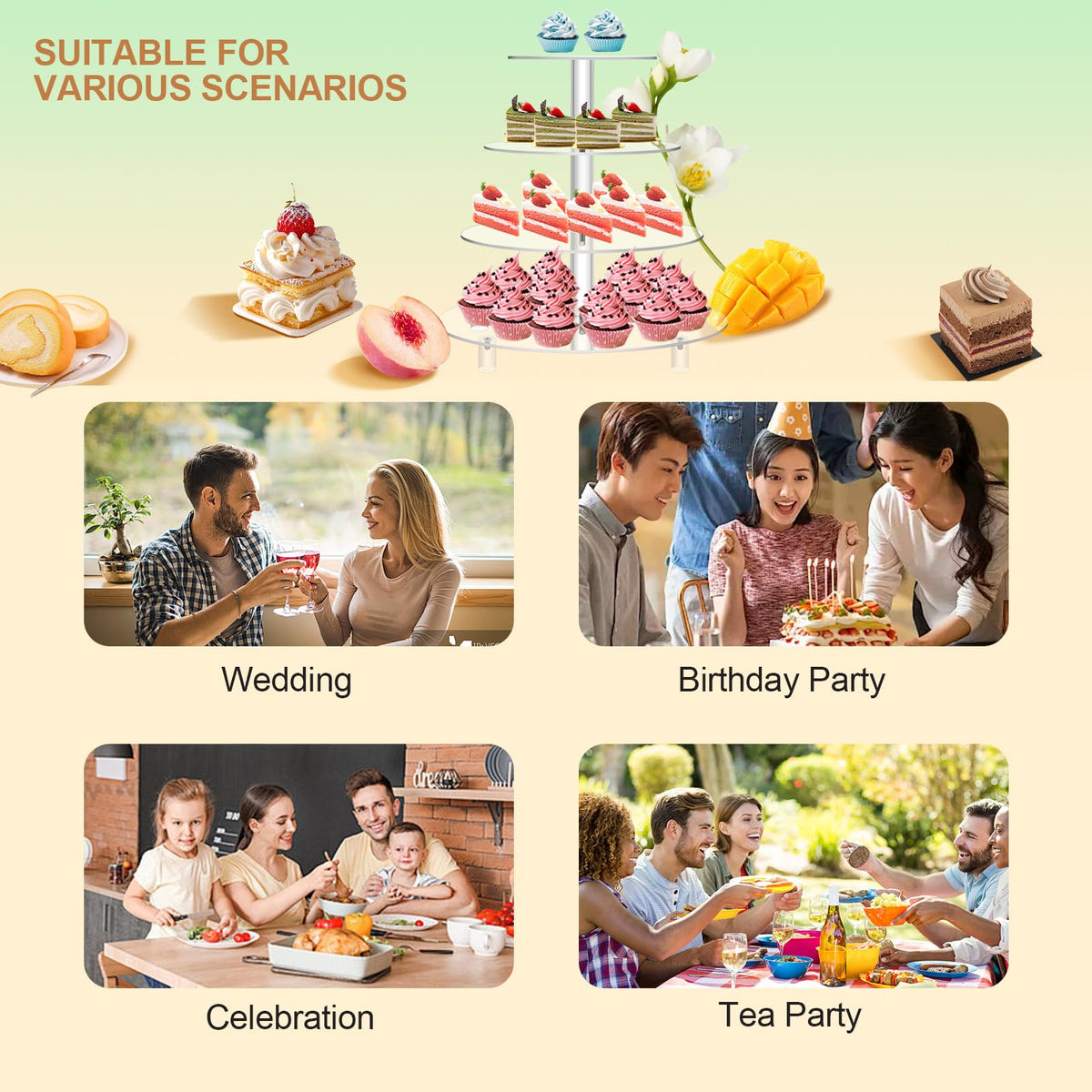 Jusalpha easy assembly and flat storage for party prep.