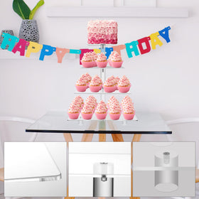 Jusalpha flat-pack stackable cupcake stand for compact storage