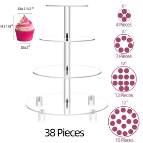 Jusalpha round acrylic stand with polished edges enhances presentation.