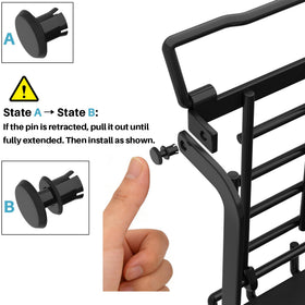 Jusdyrack durable-material close-up shows carbon steel and matte coating.