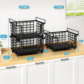 Jusdyrack kitchen-counter placement showing multipurpose storage in action.