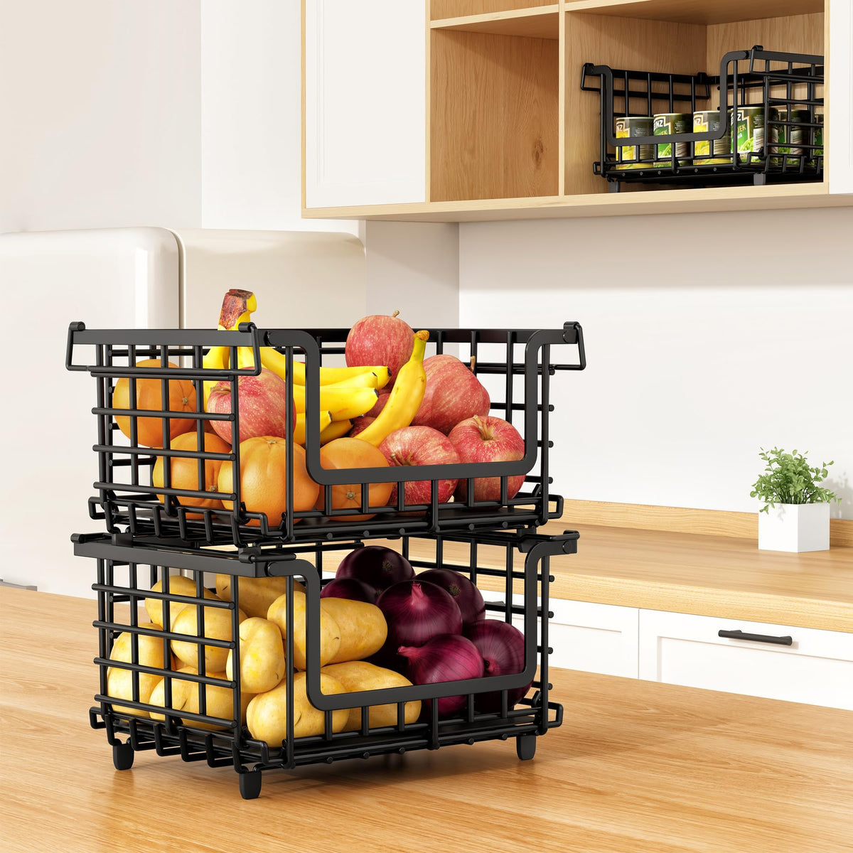 Jusdyrack space-saving design with two-tier stacking example.