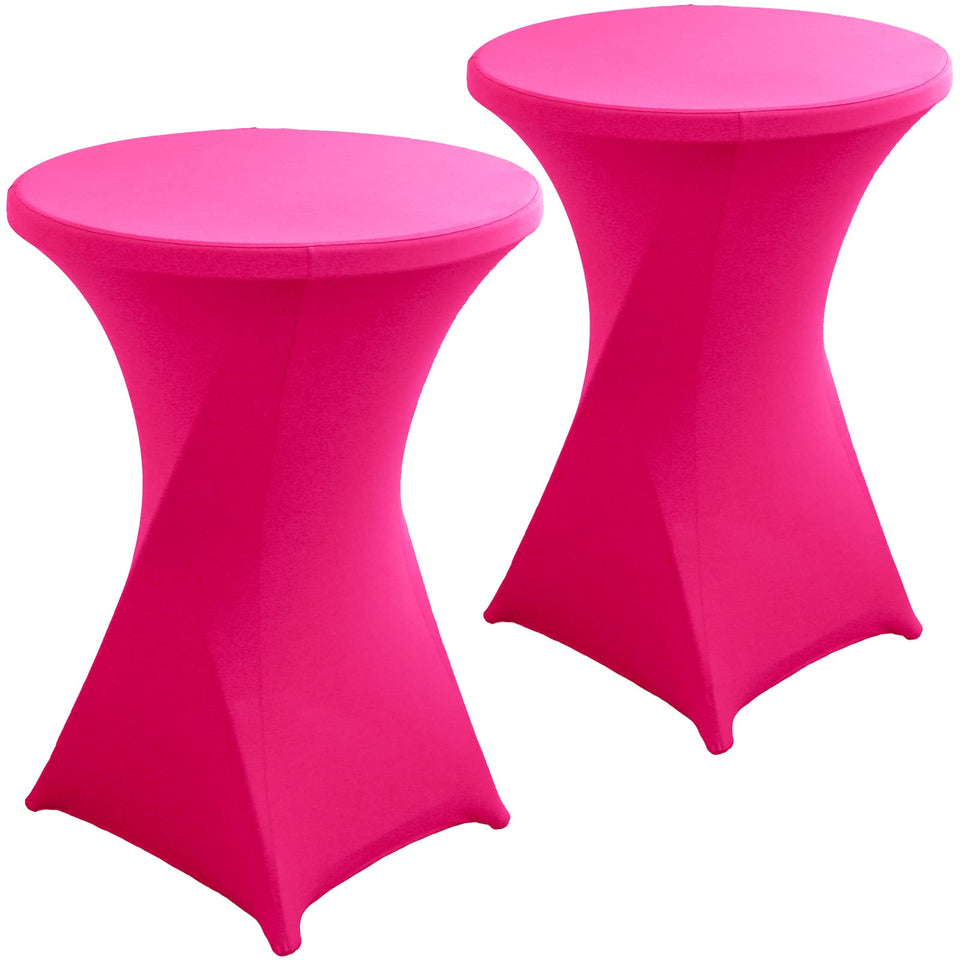 Jusmate cocktail table cover magenta stretch provides a snug fit for events