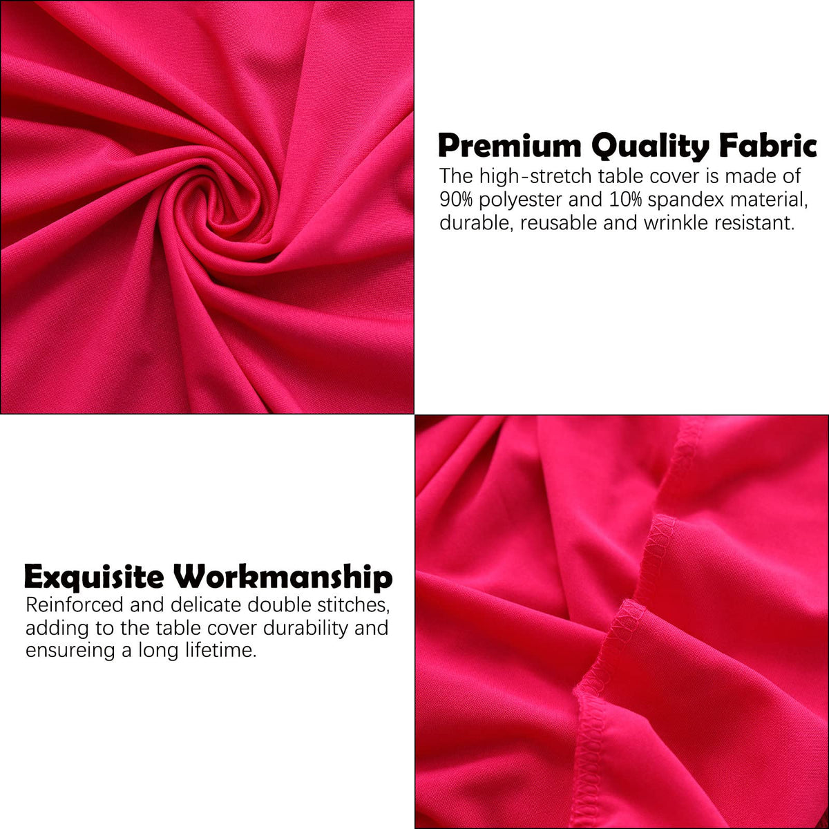 Jusmate wrinkle-resistant spandex tablecloth stays smooth for photos