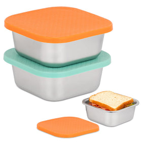 JUSTASHOW 2-pack sandwich containers with 30oz capacity for meal prep