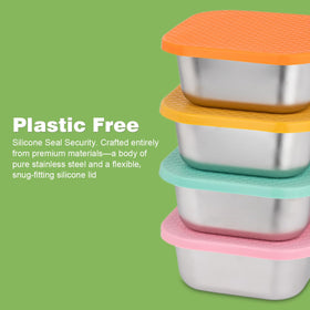 JUSTASHOW dishwasher-safe and fridge-friendly lunch solution for office, school, and travel