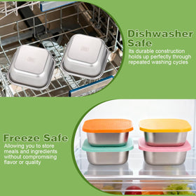 JUSTASHOW color coded lids offer quick content identification and secure closures