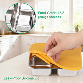 JUSTASHOW microwave-safe snack container for quick reheating and leftovers