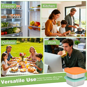 JUSTASHOW stackable design and dishwasher-safe construction simplify meal prep
