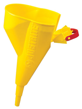 Justrite 11202Y polyethylene funnel for Type I can, easy fill.