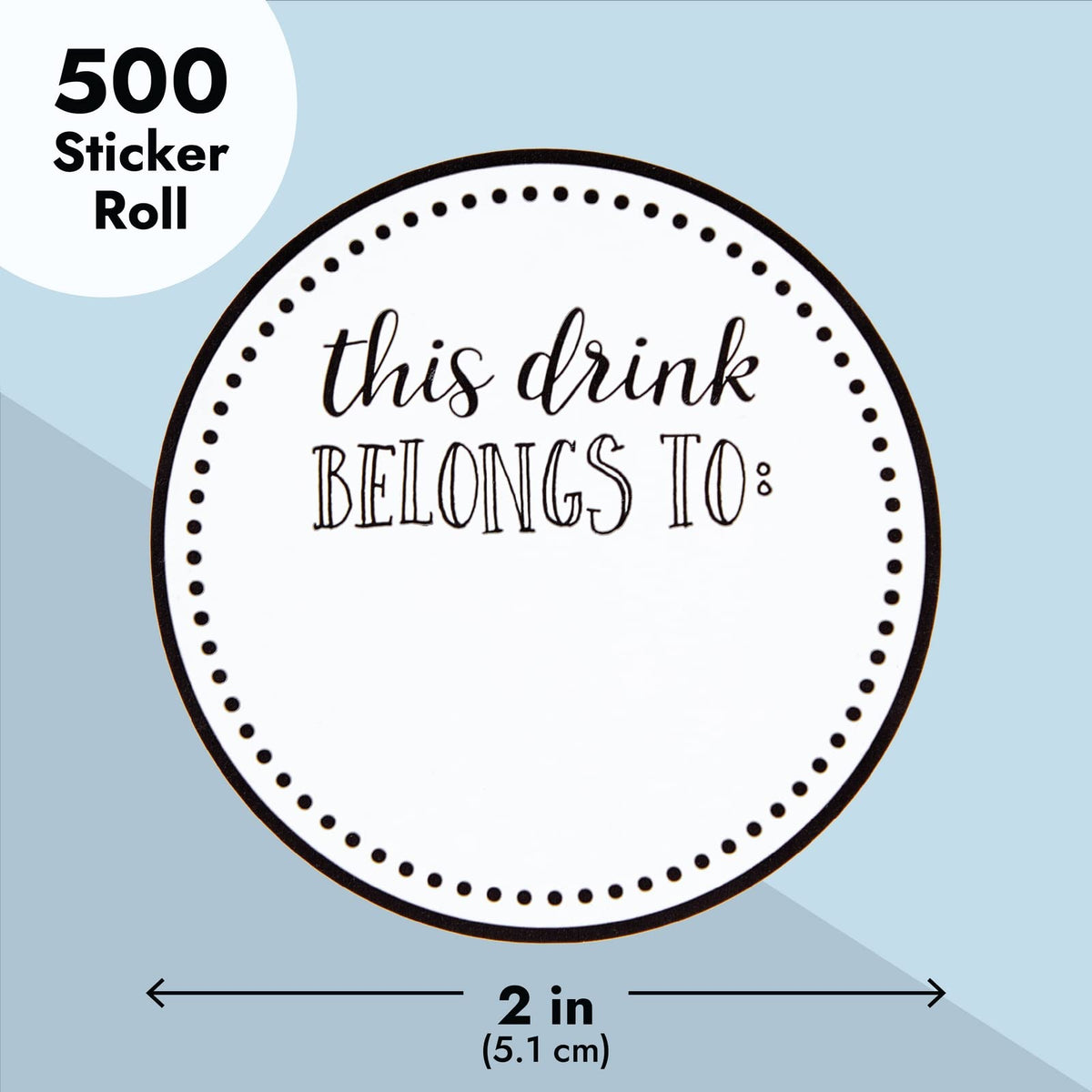 Juvale 500-pack drink labels for organized party setup